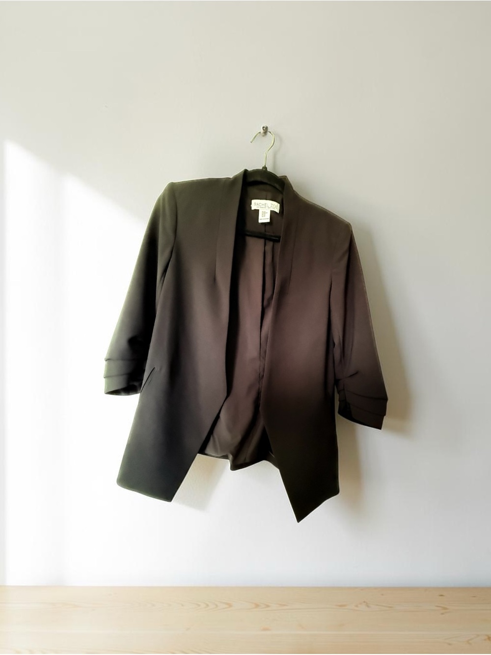 Rachel Zoe Black Open-Front Blazer Jacket
